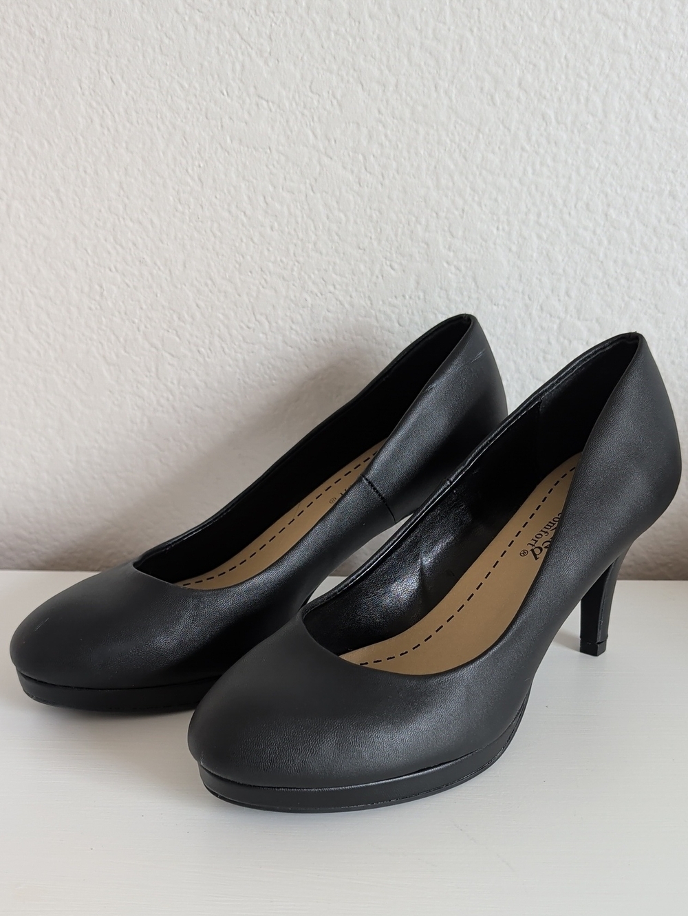 5 For $25 Classic Black Women's Mid-Heel Pumps 8